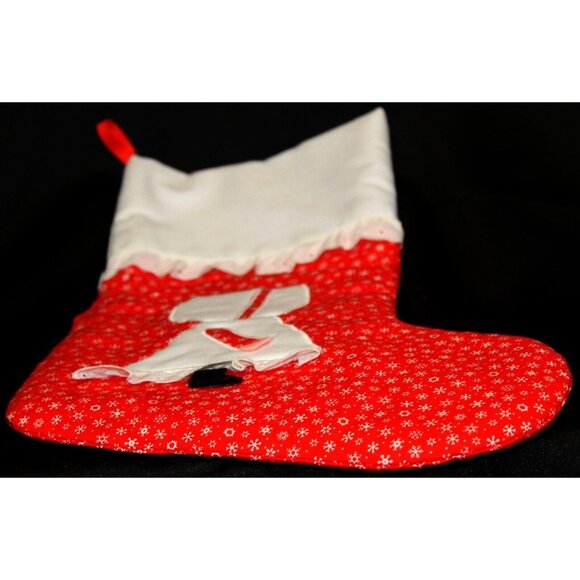 Handmade Vintage 70s 80s Christmas Stocking Girl Red White Prairie Cottage Core - Picture 5 of 6